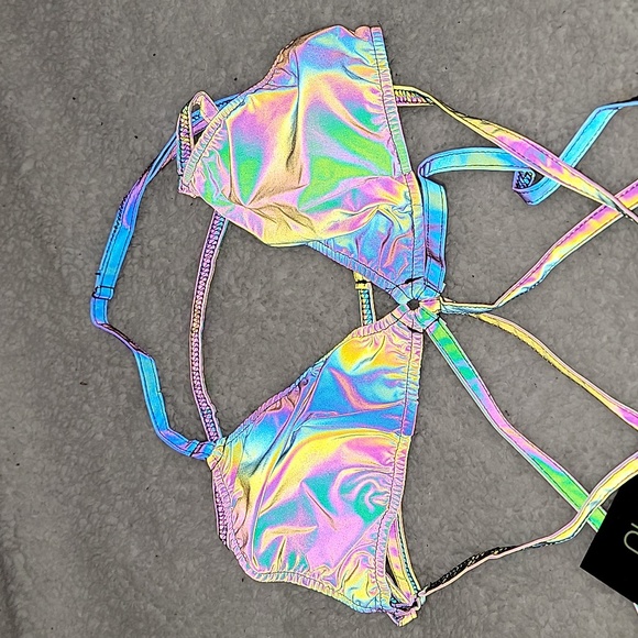 DOLLS KILL X CLUB EXX REFLECTIVE BODYSUIT - Picture 7 of 12